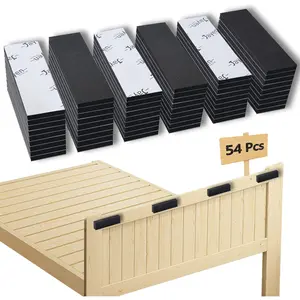 54 count Furniture Wall Protectors, EVA  Anti- Headboard Stoppers for Bed Frame, Anti-Shake Headboard Bumper for Any Furniture - Black