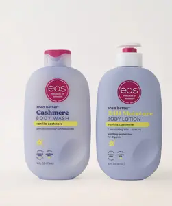 Eos Shea Better Cashmere Body Wash & Body Lotion - Gently Cleansing & pH-Balanced, 24-Hour Moisture for Dry Skin, Skin Care - Comfort Scent Moisturizer Hydrating Moisturizing Fragrance Cosmetic