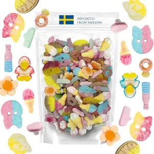Swedish Sweet & Sour Mix – 1 LB Assortment Bag with Fan-Favorite Candies Like Bubs Dizzy Skull, Sur Skalle, Banana, Big Sour Skull, Ahlgrens Bilar & More! Chewy, Flavorful & Imported from Sweden – Packed in a Svenska Imports Bag.