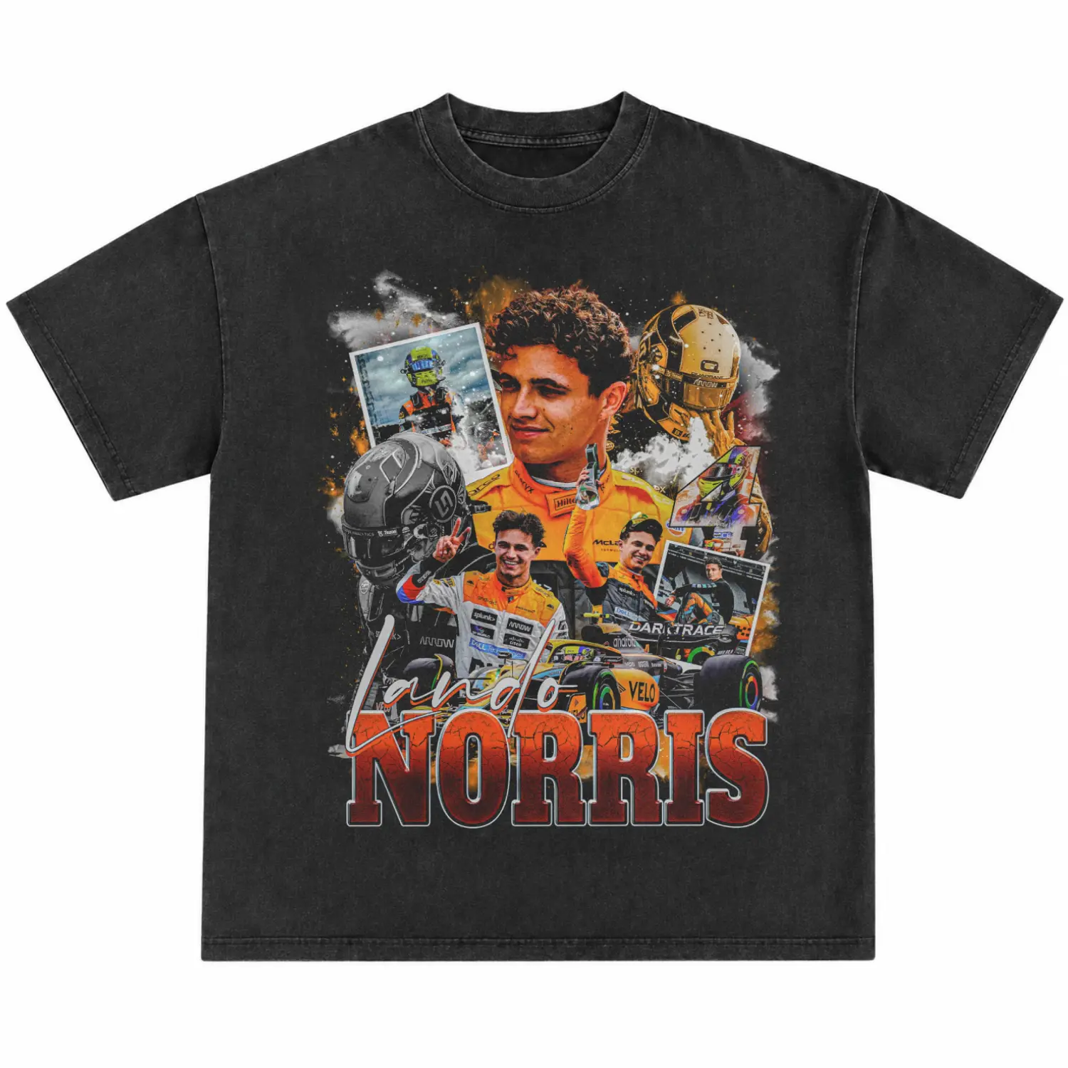 Lando Norris Formula Racing Graphic Tee, Vintage Motorsport Driver Shirt, Retro F1 Inspired Racing T Shirt, Black Racing Streetwear Tee, Formula Fan Graphic Apparel, Race Day Fan Shirt, Menswear & Underwear - Men's Tops - T-shirts