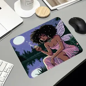 Fairy Girl Pattern Mouse Pad, Rectangle Gaming Mouse Pad, Office Desk Keyboard Mat for Home Office Desk