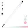 3 in 1 Stylus & Ballpoint Pen, High Sensitivity Capacitive Stylus with Transparent Disc Tip & Rubber Tip, Retractable Ballpoint Pen for Paper, Compatible with iPad iPhone Nintendo Switch Tablets Samsung Galaxy Universal Touchscreen Devices