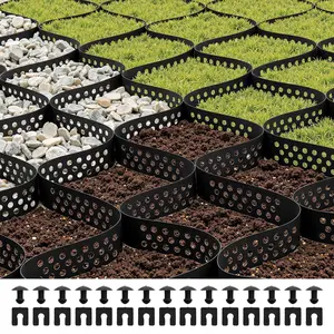 summervibes Outdoor Gravel Grid, 2 in Depth, 17.06x8.86 FT/5200x2700 mm, 1880 LBS Per Sq Ft Permeable Geo Grid, Grass Ground Retainer for Driveway Stabilization, Garden, RV Parking