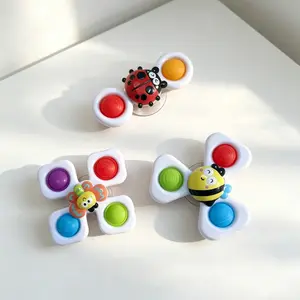 Rotating Insect Design, 3 Pieces, Baby Soothing Suction Cup Toy, Early Education Feeding Smart Toy, Infant Cognitive Development, Play