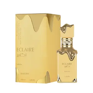 Lattafa Eclaire Banoffi Eau De Parfum Unisex 3.4 fl oz 100 ml Decadent Gourmand Fragrance with Banana Cream & Vanilla Notes