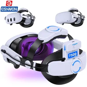 ESYWEN 10000mAh/7500mAh Battery Head Strap for Meta Quest 3/2/3S, Enhanced Stability with 4-Way Adjustment, Easy to Wear, Comfortable & Secure Fit for Oculus Quest 3/2