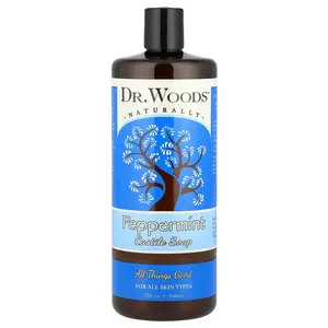 Dr. Woods Peppermint Castile Soap, 32 fl oz (946 ml)