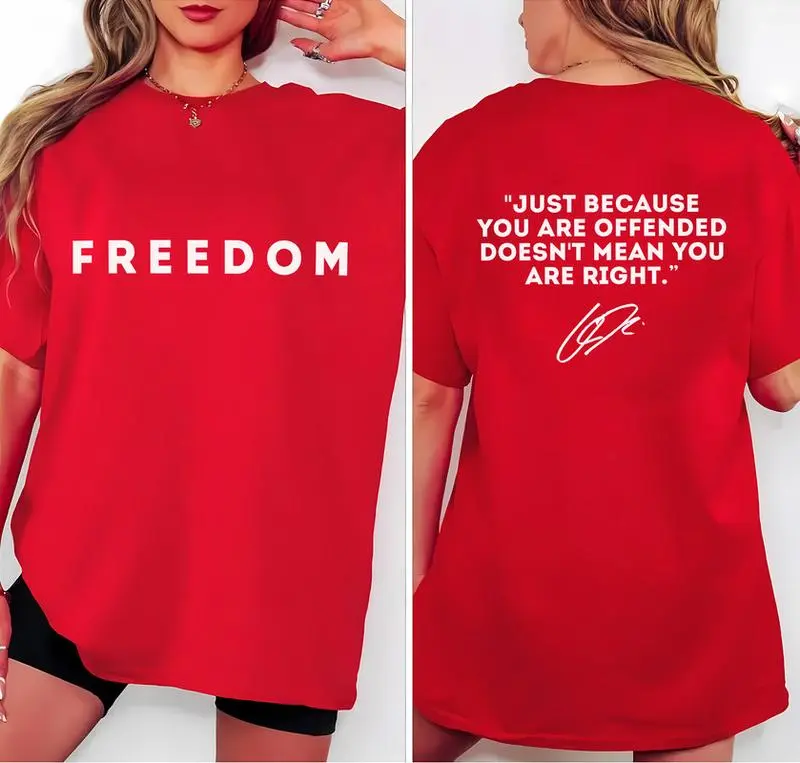 Freedom with Signature 2-sided Shirt We wear Red in 14th October Shirt Faith-Based Unisex Tee Memorial American Hero Shirt