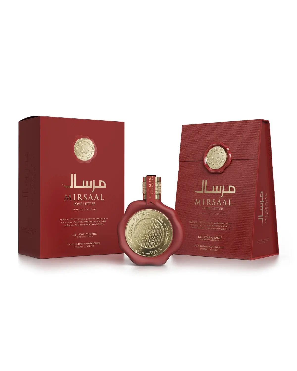 Le Falcone Niche MIRSAAL LOVE LETTER Women's Eau de Parfum - 100ML (3.4oz), Boxed Perfumed Jasmine-Themed Fragrance, Floral Amber Scents, Aromatic Floral Blend, Aromatic Floral Fragrance