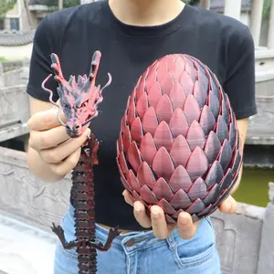 2 Piece 3D Printed Giant 18cm Scale Egg + 60cm Dragon, Unique Home Decor Gift, Perfect for Parties, Halloween, Christmas Decoration