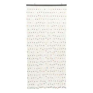 New Chinese Style Wooden Multicolor Beads Hanging String Curtain For Home Decor
