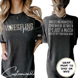 Wrestling Mom T-Shirt Funny Wrestler Mom Wrestling Shirts for Her Cute Wrestling Mom Gift Tee