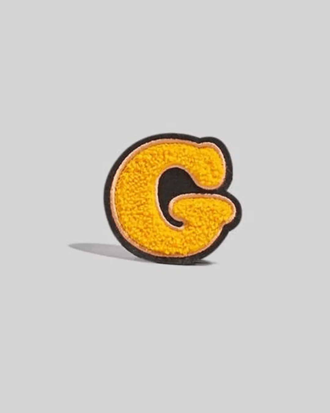 G Gold Chenille Varsity Letter Patch - Small