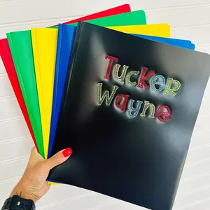 Custom Embroidered File Folders school