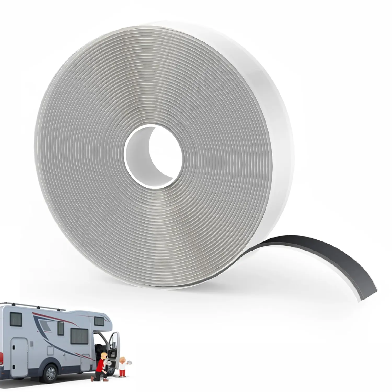 Black Butyl Tape, 1 in x 13Ft, Anti-Leak EPDM Sealant with Leak-Proof Backing & Long-Lasting Adhesive for RV Repair, Window Glass Sealing, Roof Pipe Patching (Waterproof Bond Seal)