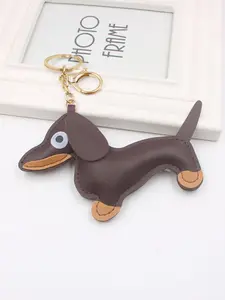 Women's Car Keychain Charm Pendant, Cute Dog Design Accessory for Bags & Keys, Stylish Ladies' Jewelry Gift Idea