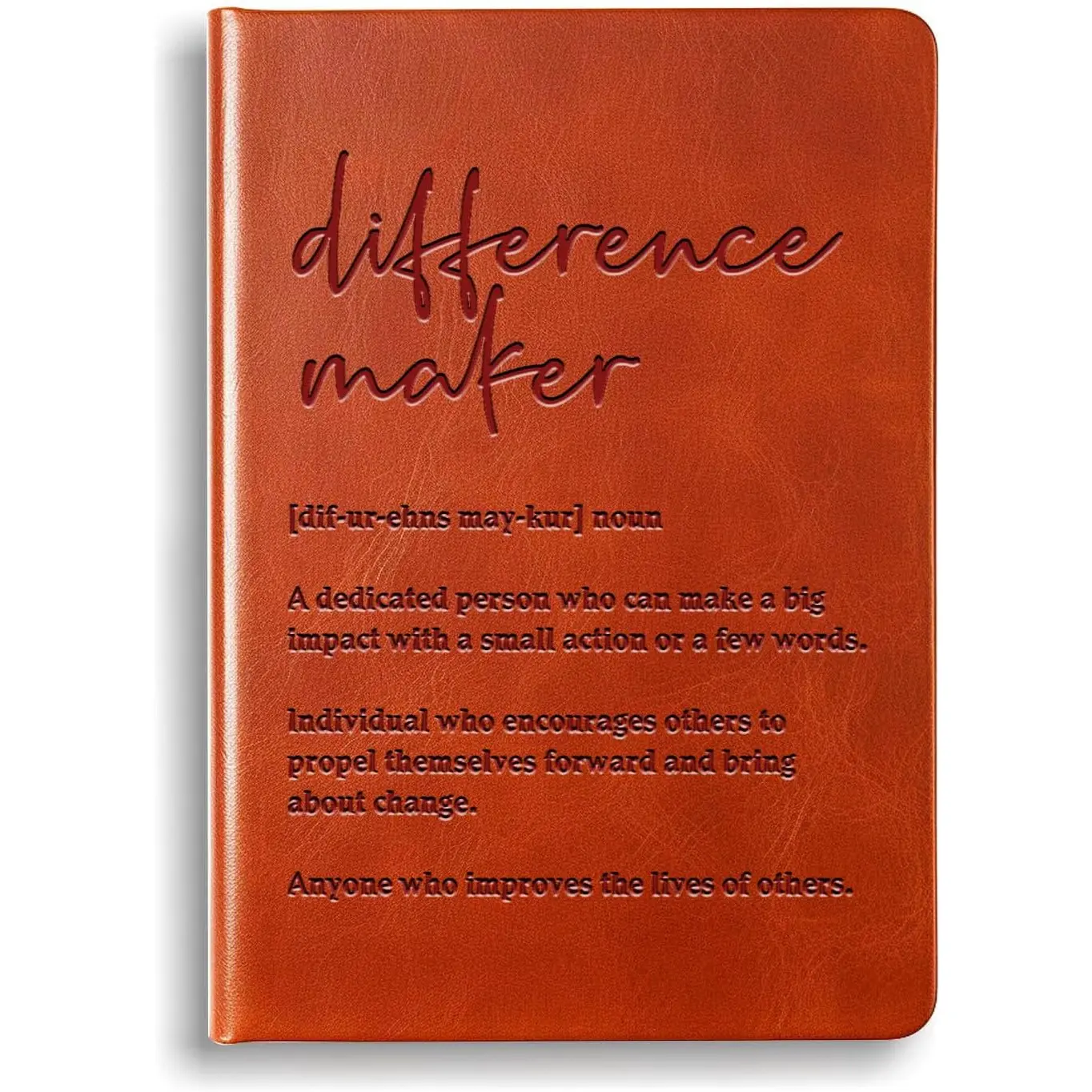Social Worker Gift Never Underestimate The Difference You Can Make Inspirational Leather Notebook Social Work Appreciation Gift (difference maker)