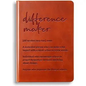 Social Worker Gift Never Underestimate The Difference You Can Make Inspirational Leather Notebook Social Work Appreciation Gift (difference maker)