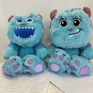 Monsters Inc Sulley James P. Sullivan Plush Set, 2 Styles Soft Big Blue Monster Stuffed Dolls, Collectible Plushie Gift for Kids & Fans
