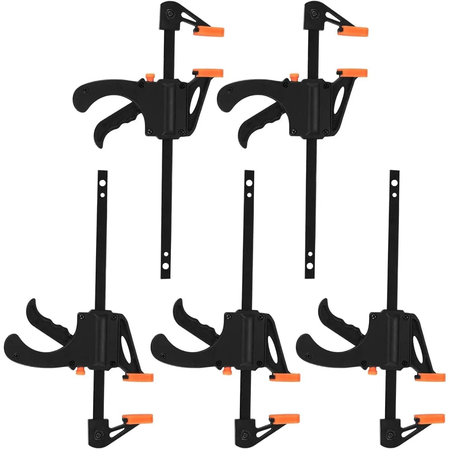 4 Inch Bar Clamps for Woodworking, 5 count Trigger Quick Grip Clamps, One Handed Ratchet  Working Clamps, Mini Small Bar Woodworking Clamps for  Gluing Crafts (5) (5) (5) (4Inch) (5, 4Inch)