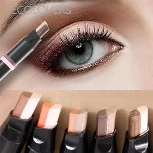 2-color Glitter Eyeshadow Pencil Shimmer,Long-lasting Eye Shadow Stick, Luminous Eyeshadow, Eye Makeup, Shimmer Highlighter,Suitable For Halloween, Christmas & Holiday Make up