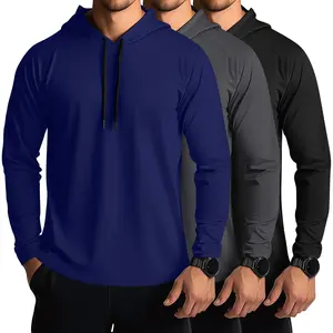 Men's Big and Tall Hoodies Pullover Loose Fit Casual Athletic Long Sleeve Hooded Sweatshirts Quick Dry UPF 50+ Sun Protection Moisture-Wicking Breathable Lightweight for Gym Men‘s Sports Hoodie Running Hiking Fishing & Water Activities
