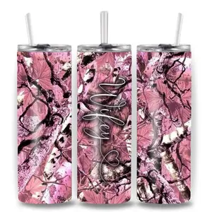 Wifey 20oz Stainless Steel Tumbler Durable Eco-Friendly Straight Tumbler with Vibrant Customizable Prints for Hot Cold Drink
