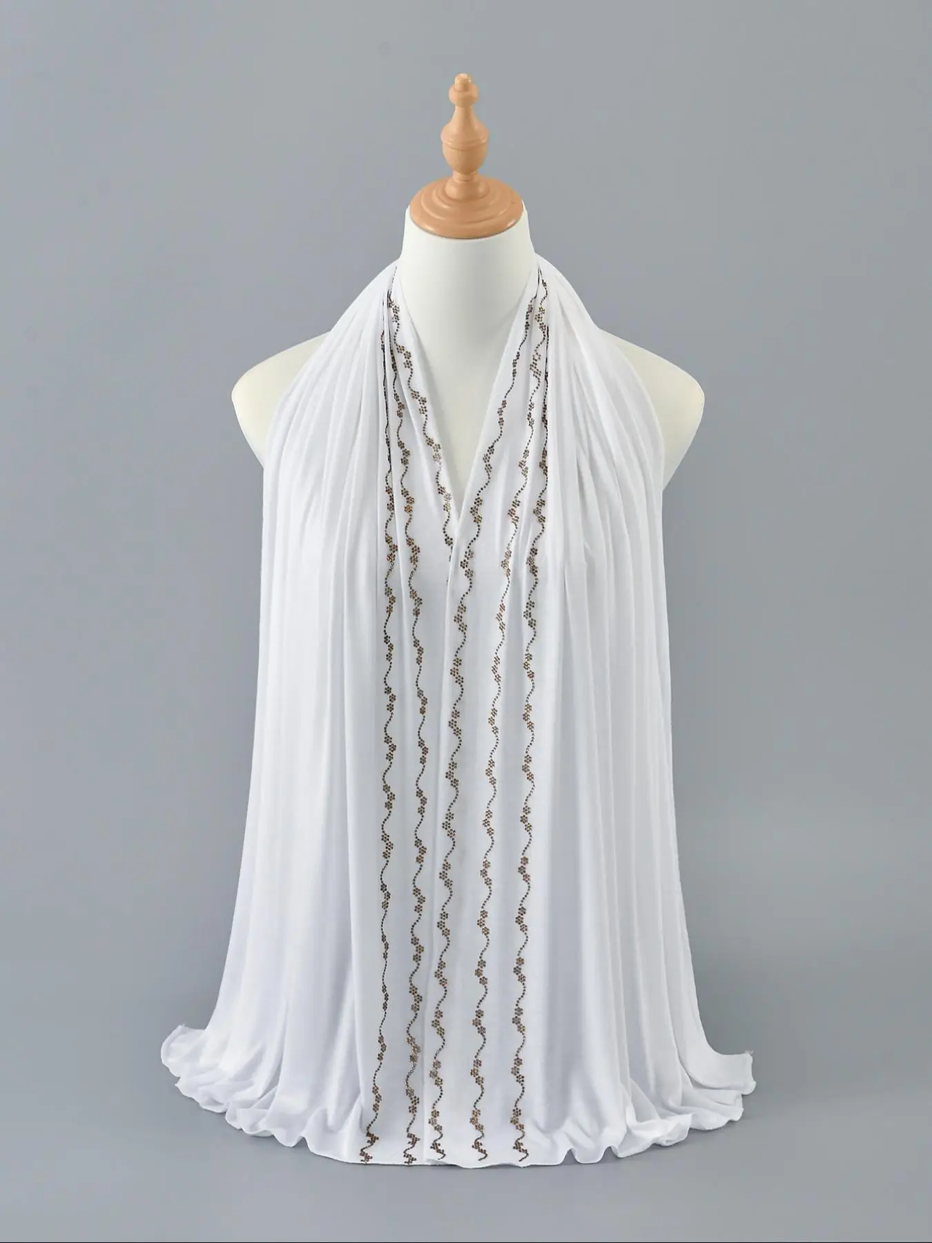 Women's Glitter Floral Pattern Long Scarf, Casual Breathable Shawl for Daily Wear, Fashion Accessories for Women & Girls