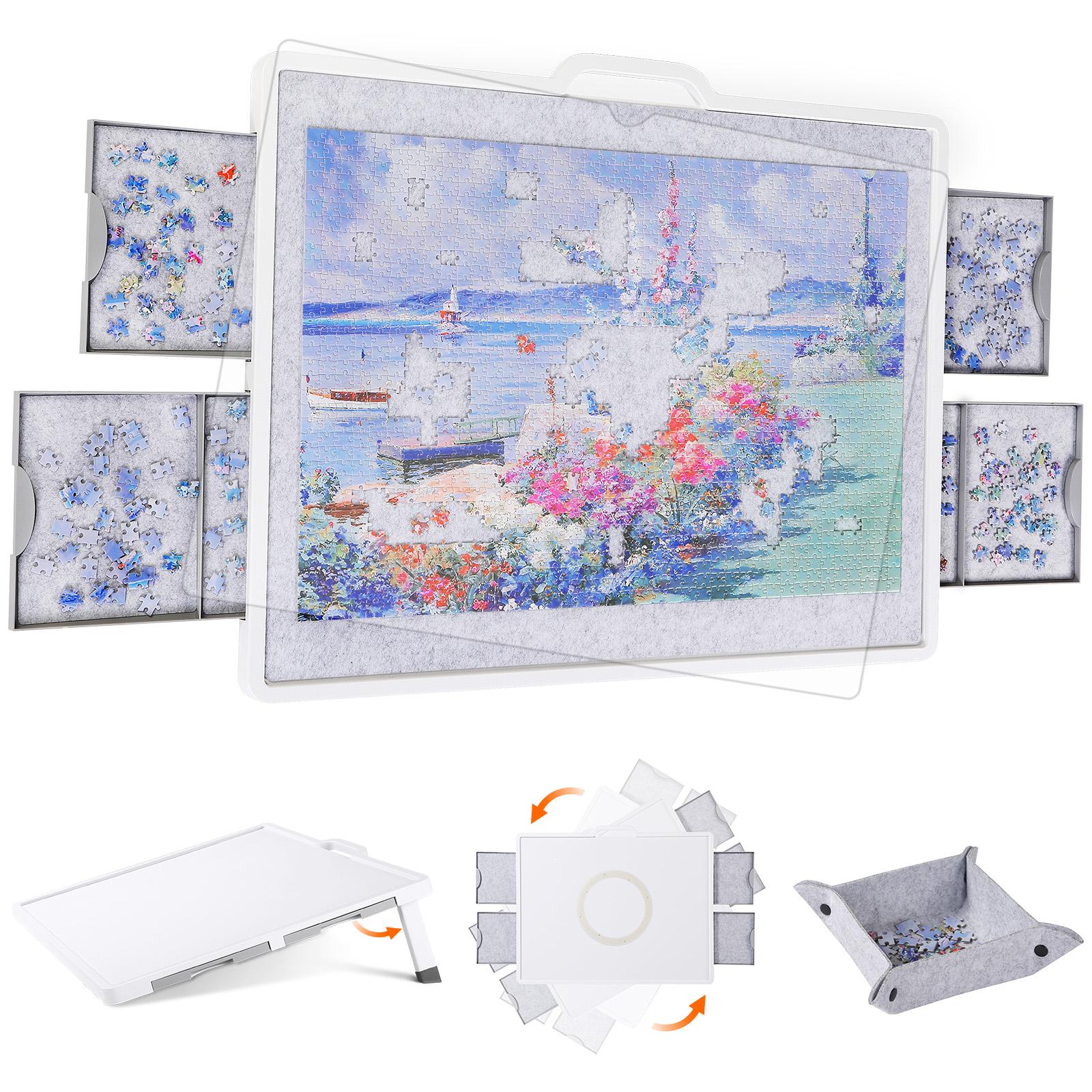 Lifewit 1500-Piece Jigsaw Puzzle Board with Drawers – Multiple Options: Rotating, Tilting, Adjustable Height, Ideal Gift for Puzzle Lovers