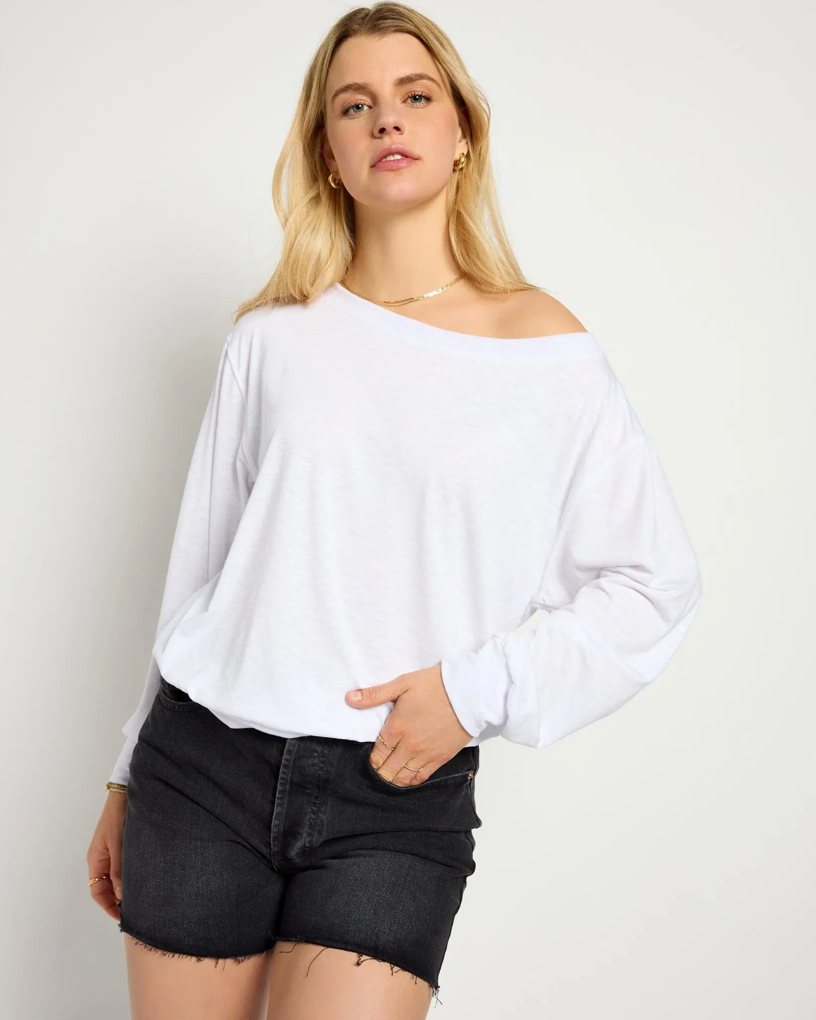 Brooksville Slub Off the Shoulder Top
