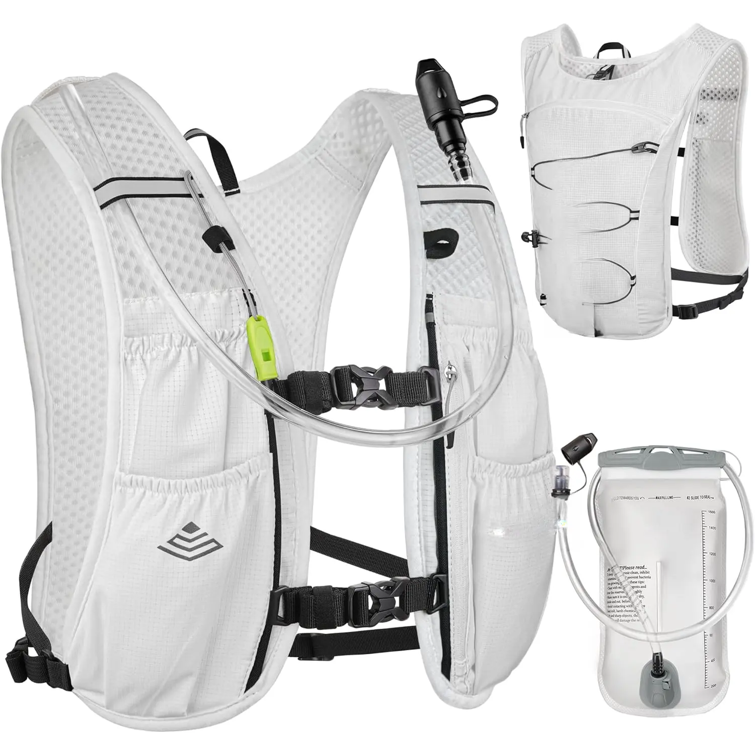 Running Hydration Vest 5L,Running Vest Pack with 1.5L Water Bladder,Lightweight Water Backpack for Hiking Running Cycling