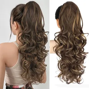 VOSILK Ponytail Extension 24 Inch ClawClip Ponytail Extension for Women Long  Wavy Layered Ponytails Hair Extensions Synthetic Clip in Ponytail Hairpiece for Women