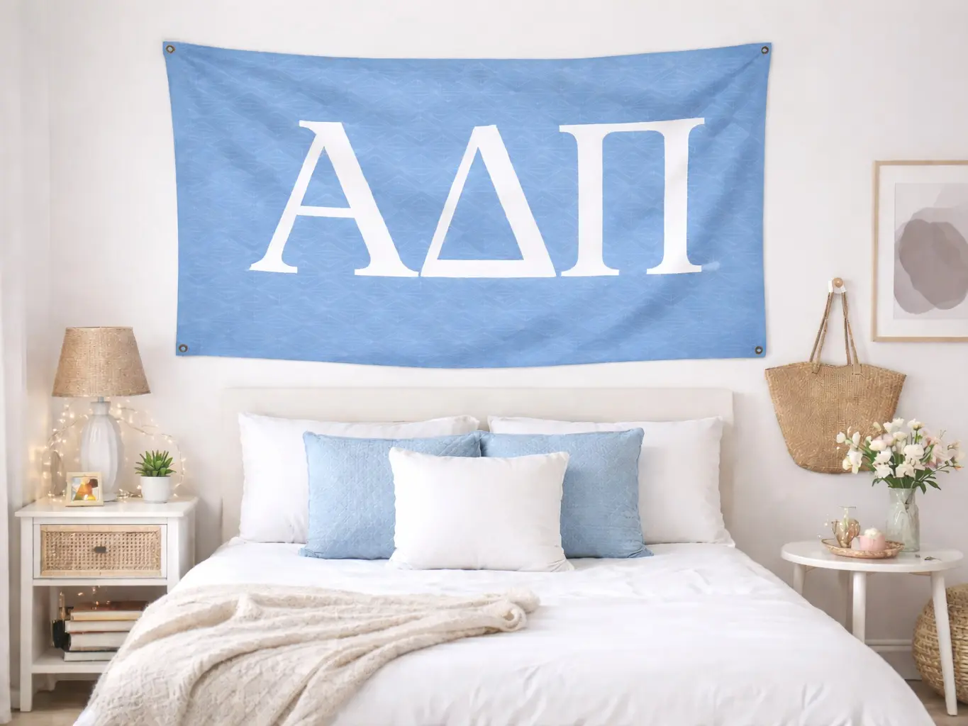 Officially Licensed Alpha Delta Pi (ADPi) Sorority Large Durable Fabric Banner with Alpha Delta Pi Insignia, Home Supply for Alumni, Festive Party Backdrop Decoration for Sorority Houses-Chapter Houses, Home Supplies