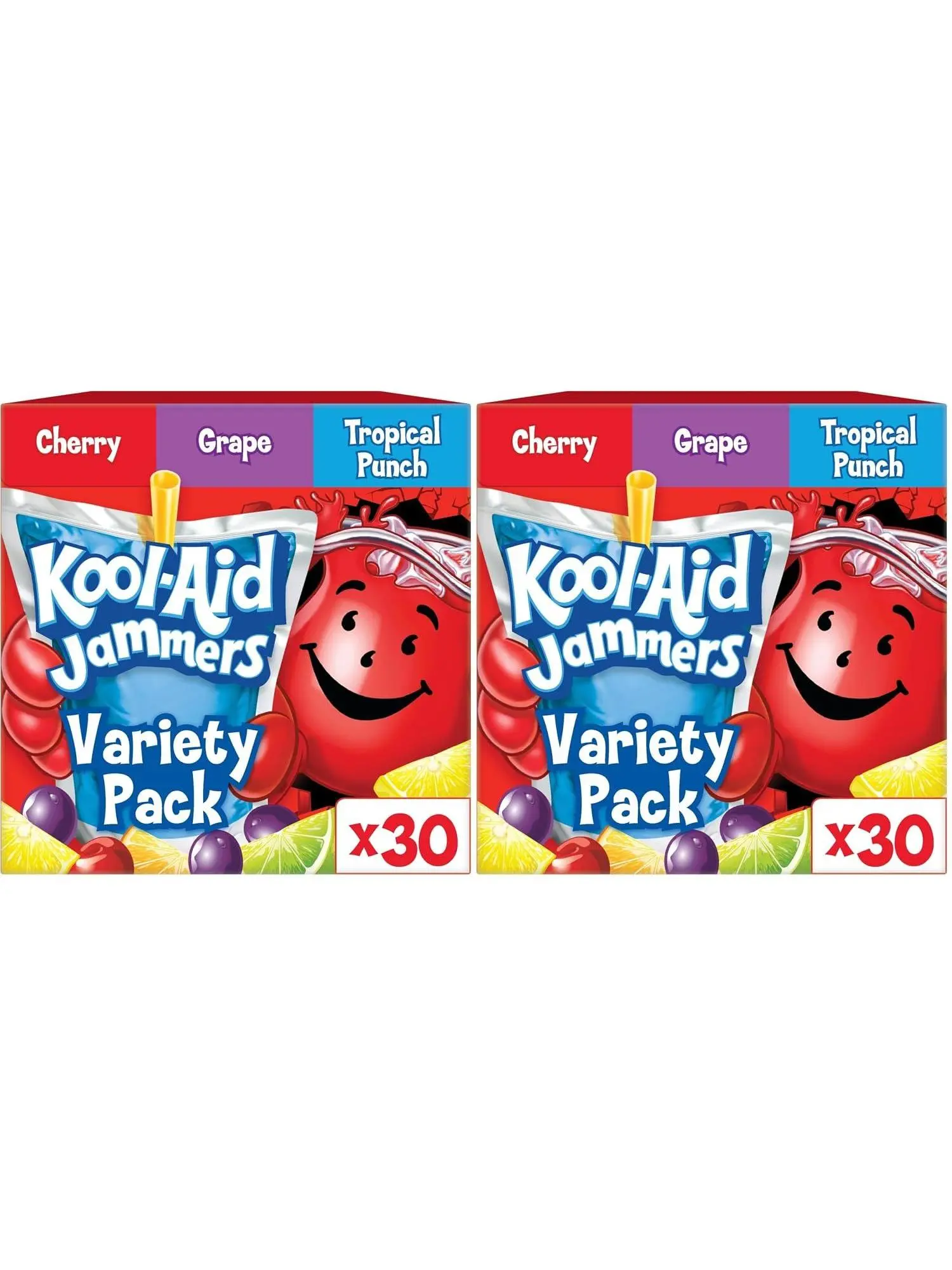 Kool-Aid Variety Pack, 30 ct Box Tropical Punch, Grape & Cherry, 6 fl oz