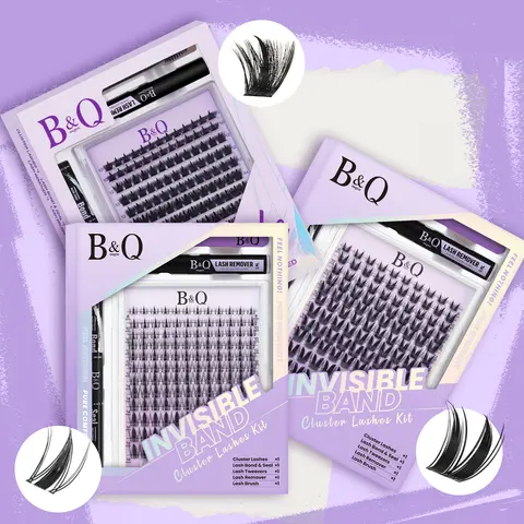 【Creator Exclusive】B&Q DIY Individual Lash Kit,Fairy,Bunny,Salon Spike 200D,EasyApplication, Beginner Friendly,Comfortable Wear for All Day