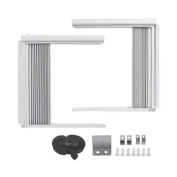 Indoor Window AC Unit Flat-Type PVC Surround Insulation Side Panels (1 Set x Side Insulated Foam Panel, 323x291mm), White Dust-Protection Cover, Easy Installation, Wind Resistance, Noise Elimination, Energy-Efficient for Winter & Summer Use, Clip-On, Bett