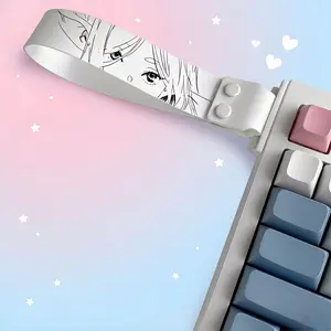 Keyboard Ribbon Decoration, Cartoon Ribbon, Anime Character Pattern, Versatile Webbing Strap, Universal Hanging Band, Fun and Stylish Accessory