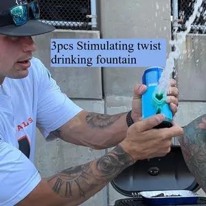 3-Piece Revolver Drinking Game Set, Stimulating Twist Drinking Fountain, Fun Beer Game for Parties, Interactive Alcohol Game