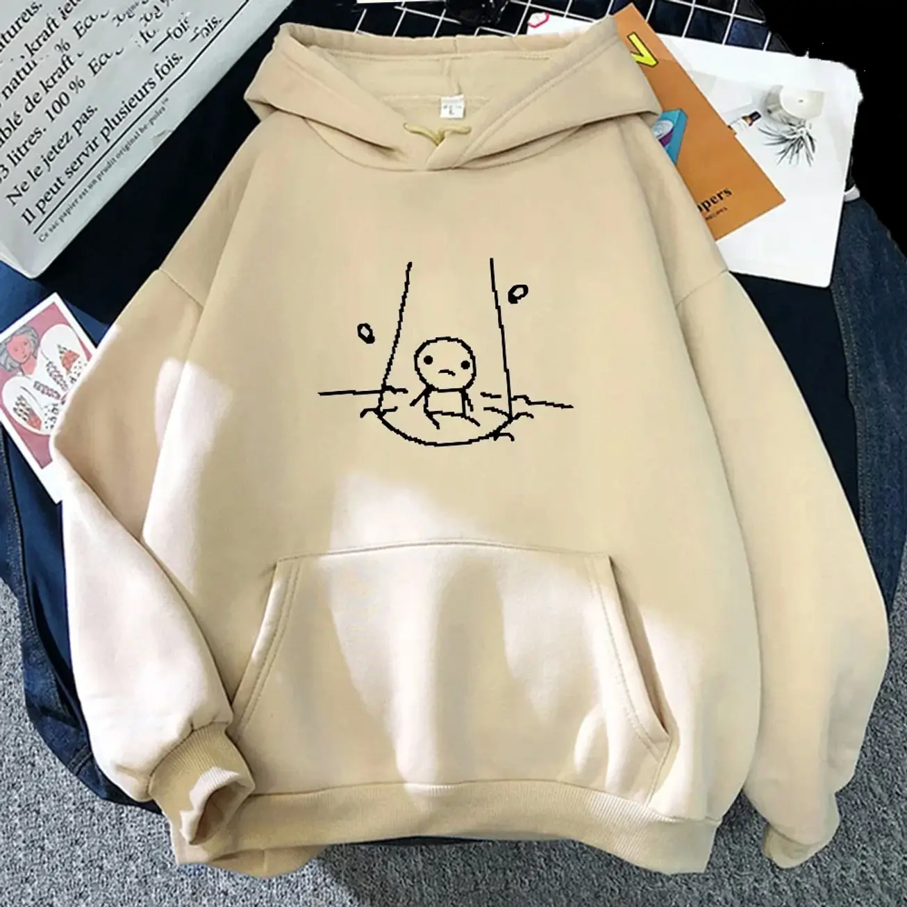 The Binding of Isaac Graphic Hoodies Long Sleeve Funny Sweatshirt Graphic Printing Casual Clothing Fashion Sudaderas Pullovers PACTEAM IYN VHZ