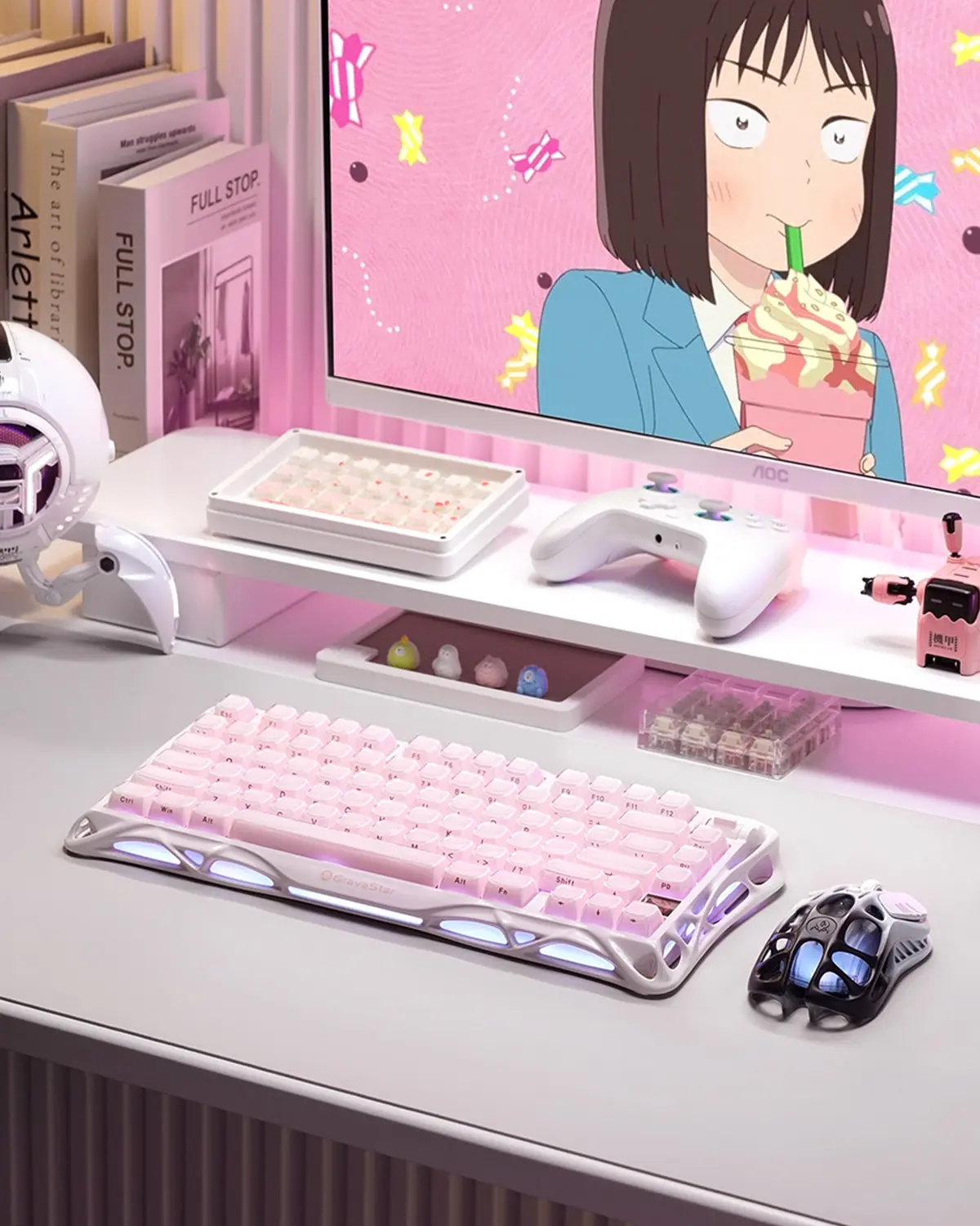 GravaStar Mercury K1 - Sakura Pink 75% Pink Wireless Creamy