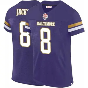 Mens Football Stitched T-Shirt for Sports Fan Purple