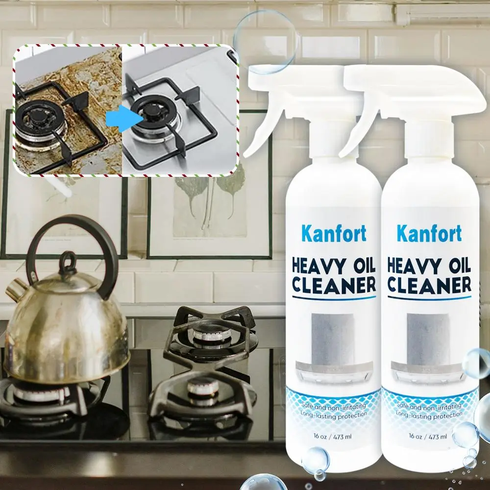 All Purpose Cleaner - Heavy Duty Degreaser For Stove, Grout & Kitchen Surfaces - Oven Cleaner Spray, Powerful Penetrating Cleaner For Stubborn Grease & Stain Removal - Non-Irritating Formula, Household Kitchen Appliance Cleaner
