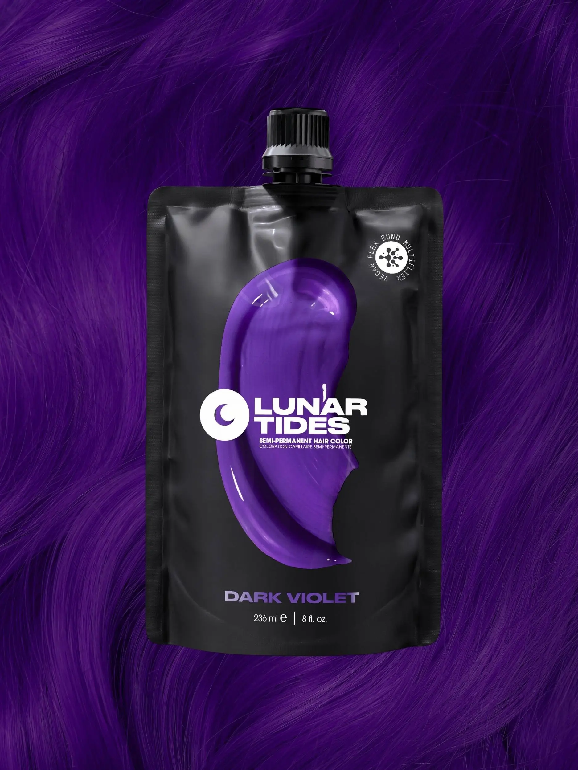 Dark Violet Purple Semi-Permanent Hair Color Violet Hair Dye Dark Violet Purple Semi-Permanent Hair Color Violet Hair Dye