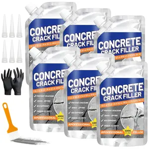 Concrete Crack Filler, 126oz Grey High Elasticity Self Leveling Cement Caulking Glue, Quick Drying  Sealant for Driveways, Walkway, Indoor and Outdoor Weather Resistant Concrete Joint Repair