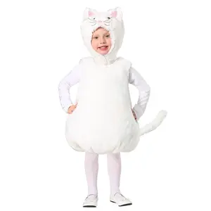 Toddler Bubble Body White Kitty Costume