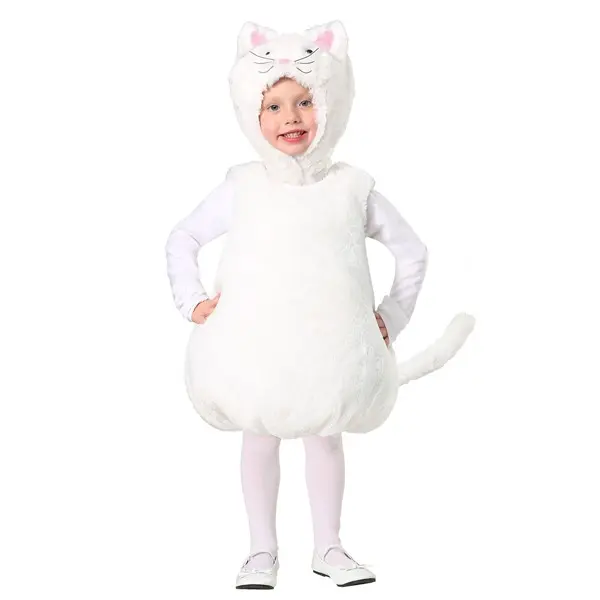 Toddler Bubble Body White Kitty Costume
