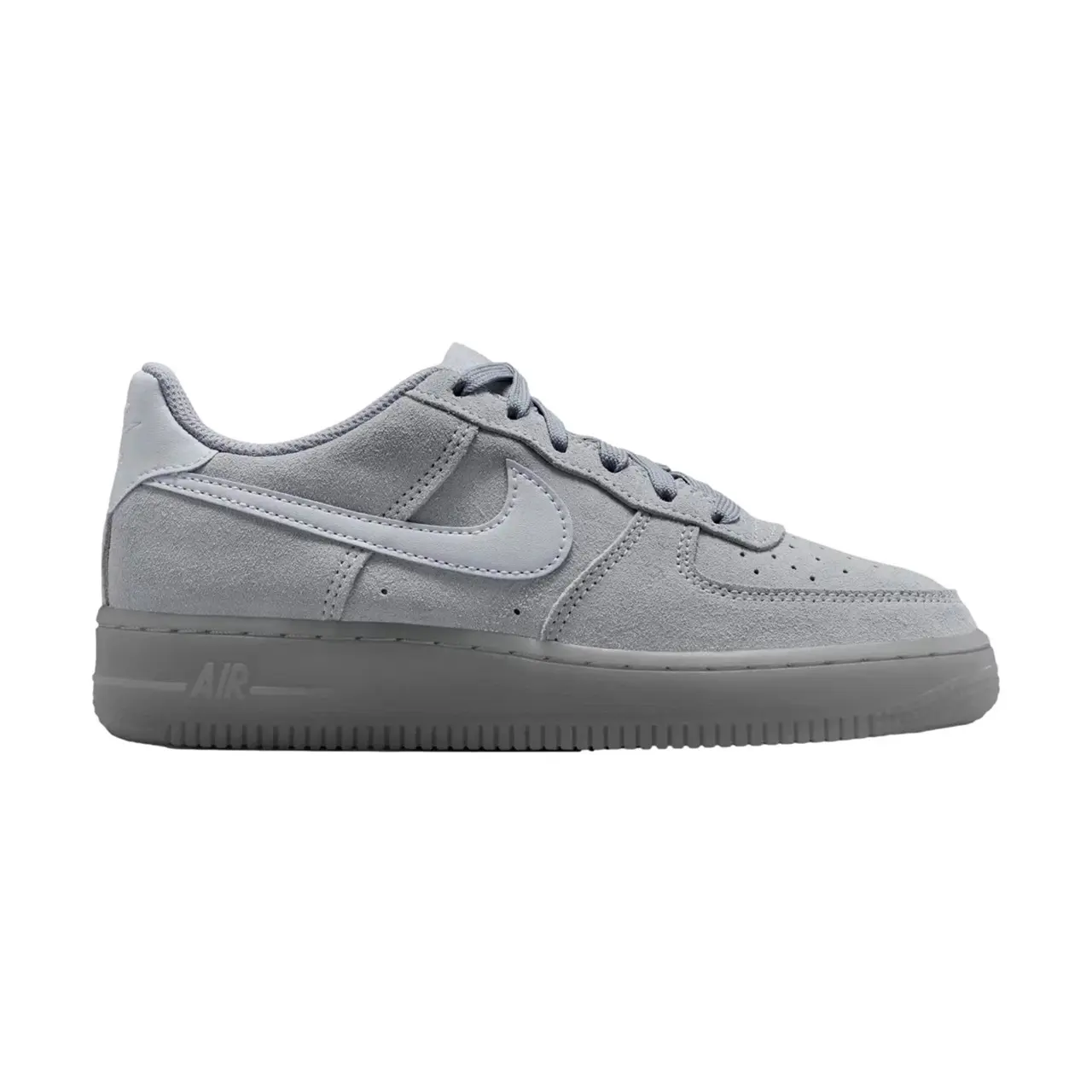 Youth Nike Air Force 1 LV8 Wolf Grey/Wolf Grey-Black (BQ5485 003) (GS)