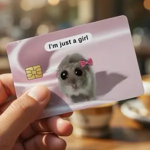 (2 Pack) Funny I’m Just a Girl Debit Card Skin High-Quality Vinyl Card Decal Credit Card Cover Scratch-Resistant Water-Resistant Everyday Accessories