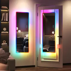 RGB Full-Length Mirror with Color-Changing Lights