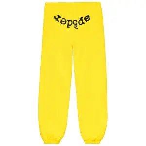 Sp5der Legacy Web Sweatpants Yellow - 100% Authentic Unisex Spider Web Jogger Pants Brand New Original